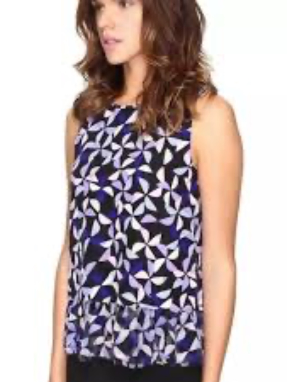 NWT Kate Spade Hydrangea 100% Silk Floral Tank Size M $228 Double Layer Tiered